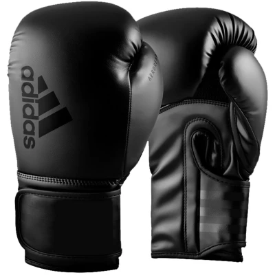Abbildung von adidas Unisex Erwachsene Hybrid 80 Boxhandschuhe, Schwarz/Rot, 10 oz EU