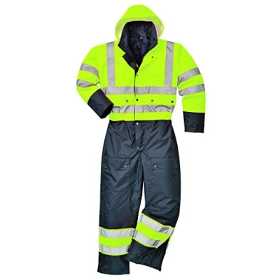 Abbildung von Portwest Warnschutz Kontrast Overall gefüttert , Größe: 4XL, Farbe: Gelb/Schwarz, S485YBR4XL