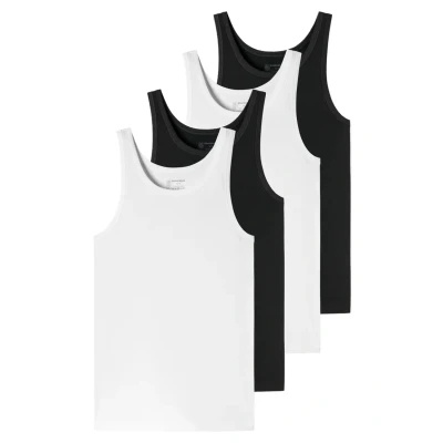 Abbildung von Schiesser 4ERPACK 95/5 Unterhemd/shirt Schwarz weiß, Herren, Größe: XXL, weiß