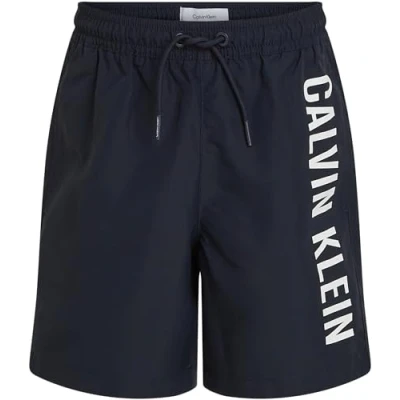 Abbildung von Calvin Klein Swimwear Medium Drawstring Badeshorts für Kinder, Größe: 152 164, Dark sapphire