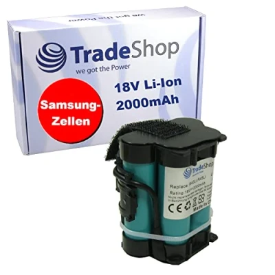 Abbildung von Trade Shop Premium LI Ion Akku 18V / 2000mAh kompatibel mit Gardena Mähroboter R38Li R50Li R75li R40Li R45Li R70Li R80Li R80 124562 Samsung Zellen