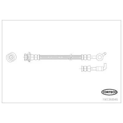 Abbildung von CORTECO 19036846 Bremsschläuche Hinterachse 265 NISSAN: X Trail