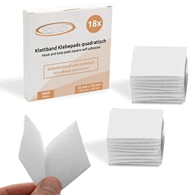 Abbildung von ECENCE Klett Klebepad 18x Klebepads quadratisch Weiss Klettpad