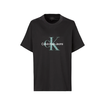 Abbildung von Calvin Klein Jeans PLUS Textured Monologo TEE Tshirt print, Herren, Größe: XXL, Black