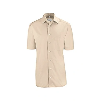 Abbildung von Greiff Größe 47/48 Corporate Wear Basic Herren Hemd Regular Fit Halbarm Beige Modell 6666