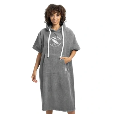 Abbildung von HOMELEVEL Badeponcho Unisex Surf Poncho aus 100% Baumwolle Handtuch für Erwachsene Bademantel Damen und Herren Badetuch mit Kapuze