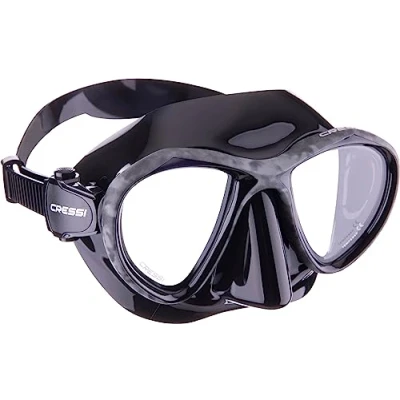 Abbildung von Cressi Unisex Adult Metis Maske für Freitauchen und Photo Sub, minimales internes Volumen, Schwarz, One Size