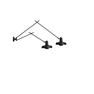 Abbildung von GRUPA Arigato Wandleuchte 2 flammig 90cm schwarz