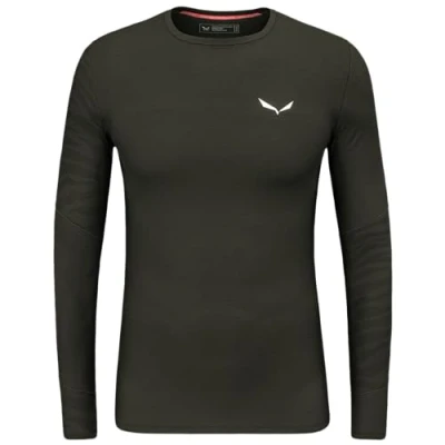 Abbildung von Salewa Cristallo Warm Amr M L/S Tee., Dark Olive, L