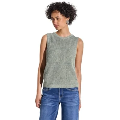 Abbildung von Street One Schimmerndes Strickpullover, Damen, Größe: 36, Grün