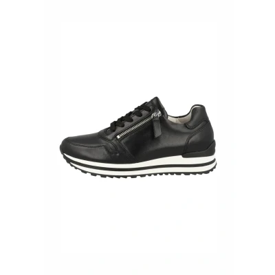 Abbildung von Gabor Damen Low Top Sneaker, Frauen Halbschuhe,Komfortable Mehrweite (H),Laufschuhe,Freizeit,sportlich,schwarz (S.s/w),40 EU / 6.5 UK