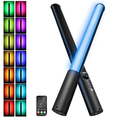 Abbildung von LUXCEO P400S LED Videoleuchte RGB Lichtstab Fotografie,LED Fotografie Volle Farbe Licht,2500K 6500K,1100 Lumen,Full Color,Helligkeit 0100% einstellbar,12 Effekte für TikTok,Vlog,YouTube,Fotografie
