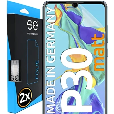 Abbildung von smart engineered [2 Stück Entspiegelte 3D Schutzfolien kompatibel mit Huawei P30, hüllenfreundliche Matte Displayschutz Folie, Schutz vor Schmutz und Kratzern, kein Schutzglas