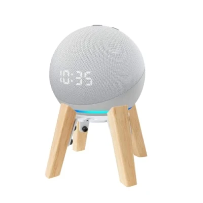 Abbildung von shinar Lautsprecherhalterungen Kompatibel für Lautsprecherständer HomePod Mini und Dot 4/Dot 5 Generation 2022 verstellbare Tischhalterung Halterung (Dot 4 Weiß)