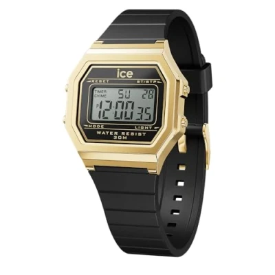 Abbildung von Ice Watch Digit Retro Digitaluhr, Damen, Größe: Small, Black gold s