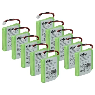 Abbildung von vhbw 10x Akku kompatibel mit Telekom Sinus A201 schnurlos Festnetz Telefon (600 mAh, 2,4 V, NiMH)