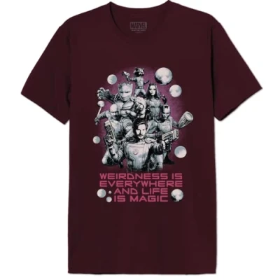 Abbildung von Marvel Herren MEGUGAMTS173 t Shirt Damen, Burgunderrot, S