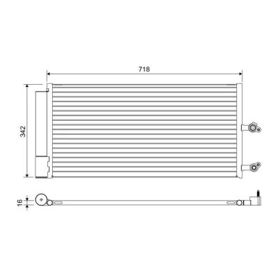 Abbildung von VALEO 822644 Klimakondensator mit Trockner Aluminium 342 VOLVO: S90 II