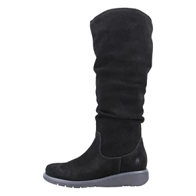 Abbildung von Hush Puppies Lucinda Damenstiefel Aus Schwarzem Wildleder