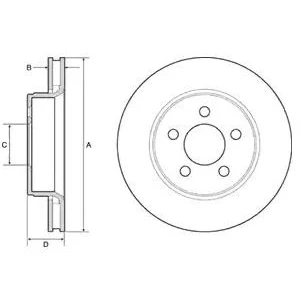 Abbildung von DELPHI BG4642 Bremsscheibe 302 28 5 Belüftet geölt unbehandelt ohne Radlager, ABS Sensorring JEEP: Compass, Cherokee IV, DODGE: Nitro SUV