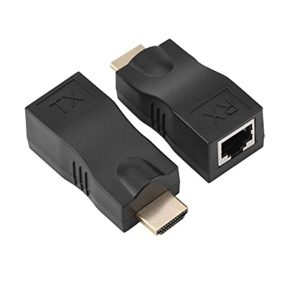 Abbildung von Topiky 1080P HDMI Extender, 30 m zu RJ45 Netzwerkkabel Extender Konverter Repeater TX Transmitter RX Empfänger über CAT 5e CAT6 für HDPC 4K 2K