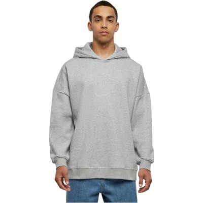 Abbildung von Build Your Brand Herren BY199 Oversized Cut On Sleeve Hoody Kapuzenpullover, Grey, XL