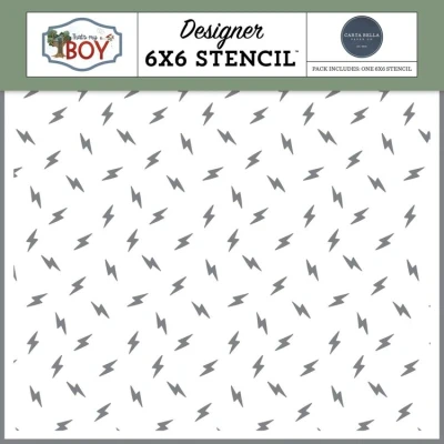 Abbildung von Carta Bella That&#039;s My Boy Stencil Cool Dude Lightning (CBB419033)