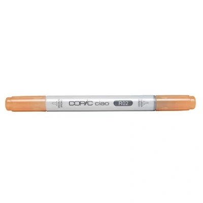 Abbildung von COPIC Ciao Marker Typ R 02, Rose Salmon, vielseitiger Layoutmarker, mit einer mittelbreiten und Brush Spitze