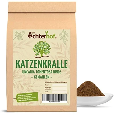 Abbildung von 500 g Katzenkralle Pulver Una de gato uncaria tomentosa cats claw gemahlen Rückstandskontroliert