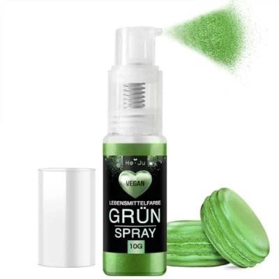 Abbildung von Essbares Glitzer Spray Grün10g, Waldgrün Glitzerpulver essbar vegan und E171 frei, essbarer für Getränke &amp; Lebensmittel