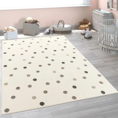 Abbildung von Paco Home Kinderteppich Teppich Kinderzimmer Mädchen Jungs Verschiedene Motive Und Größen, Grösse:133x190 cm, Farbe:Beige 3