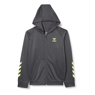 Abbildung von Hummel Kinder hmlACTION ZIP HOODIE SWEAT KIDS Hood, grau/neon gelb, 152