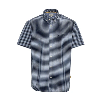 Abbildung von camel active Kurzarm MIT Button DOWN Kragen Hemd, Herren, Größe: Medium, Night blue