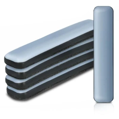 Abbildung von GLEITGUT Teflongleiter selbstklebend rechteckig 16 x 75 mm PTFE Möbelgleiter für Freischwinger Flachstahl Gleiter eckig (4)