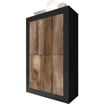 Abbildung von INOSIGN Highboard &quot;Basic Höhe 162 cm, Breite 102 Kommode 4 Türen, Hochkommode&quot;, Metallgriff, moderne Rahmenoptik, viel Stauraum, Farbauswahl