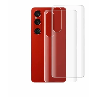 Abbildung von BROTECT 2 Stück Full Cover Schutzfolie für Sony Xperia 1 VI (Rückseite) Screen Displayschutz Folie [3D Curved, Kristall Klar]