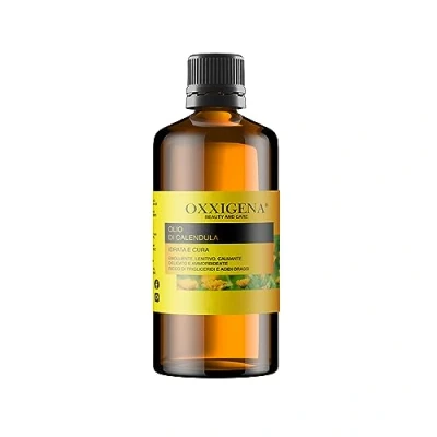 Abbildung von Oxxigena Calendula Öl (Oleolith) 250 ml Angezeigt bei Narben, Schrunden, rissiger Haut, Rötungen und Verbrennungen. Pflegende beruhigende für empfindliche zarte Haut Vegan, GMO frei