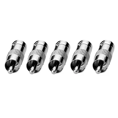 Abbildung von BNC Buchse Auf RCA Stecker Video Audio Adapter Konverter Für Überwachung CCTV 5 Stück