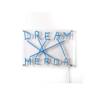 Abbildung von SELETTI Dream Merda LED Deko Wandleuchte, blau