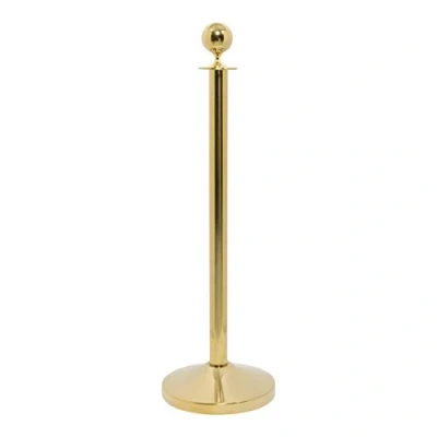 Abbildung von Securit® Classic Gold Schrankenpfosten aus Edelstahl am Fuß