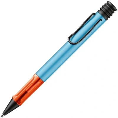 Abbildung von Lamy AL star denim Kugelschreiber leichter Kuli mit transparenten, ergonomischen Griff &amp; Gehäuse aus Aluminium inkl. Großraummine M 16 in schwarz