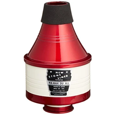 Abbildung von Humes &amp; Berg 111 Stonelined Wah Trompeten Dämpfer (Aluminium), Rot/Weiß