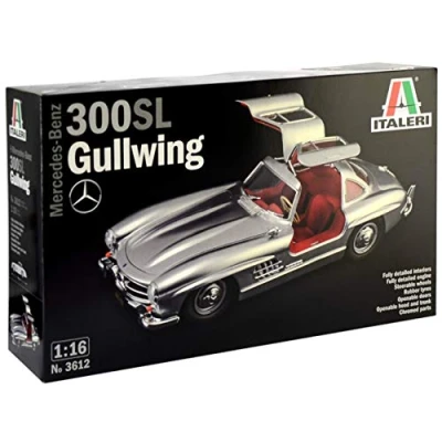 Abbildung von ITALERI 3612S 1:16 Mercedes Benz 300 SL Gullwing , Modellbau, Bausatz, Standmodellbau, Basteln, Hobby, Kleben, Plastikbausatz, detailgetreu, Unlackiert