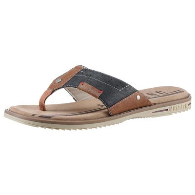 Abbildung von Mustang Shoes Zehentrenner, Sommerschuh, Schlappen, Poolslides, Badeschuh, stylische Farbkombi