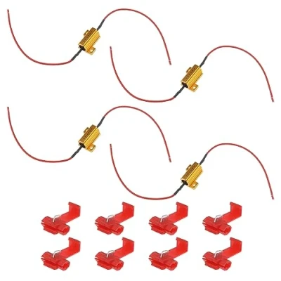 Abbildung von ECSiNG 4 Stück Lastwiderstand 25W 6 Ohm LED Blinkerwiderstand Blinkadapter Fehler beheben für Blinker Scheinwerferlampen Kennzeichenbeleuchtung Nebelscheinwerfer DRL