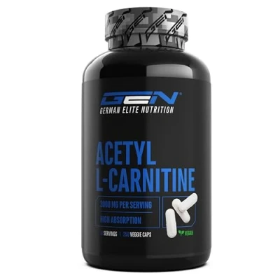 Abbildung von Acetyl L Carnitin 250 Kapseln 3000 mg pro Tagesportion Premium: Carnitine als Form Hochdosiert Vegan