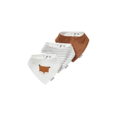 Abbildung von VERTBAUDET 3er pack Baby Halstücher, Baumwoll Musselin Oeko Tex mehrfarbig fuchs ONE SIZE