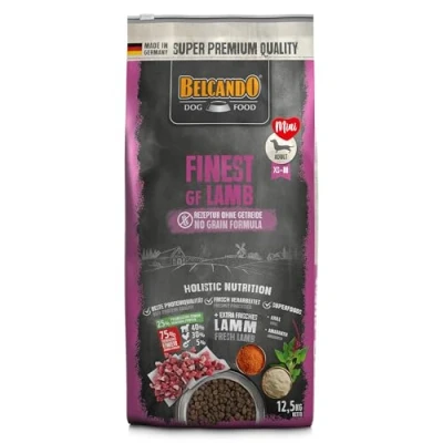 Abbildung von BELCANDO Finest GF Lamb [12,5 kg] getreidefreies Hundefutter Trockenfutter für kleine &amp; mittlere Hunde Alleinfuttermittel ab 1 Jahr