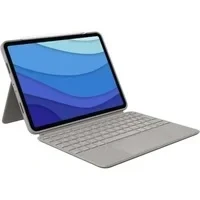 Abbildung von Logitech Combo Touch Tastatur Case für iPad Pro 11 Zoll (1., 2., 3. und 4. Generation 2018, 2020, 2021, 2022)Hintergrundbeleuchtung, überall klickbarem Trackpad, Deutsches QWERTZ Layout Sandfarbe