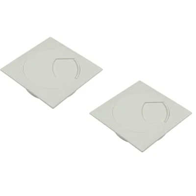 Abbildung von Gedotec Kabeldurchführung Schreibtisch aus stabilem ABS Kunststoff 2 Stück quadratische Kabeldurchlässe 80mm Plaza Kabeldose Weiß Kabelführung eckig zum Eindrücken kabelkanal